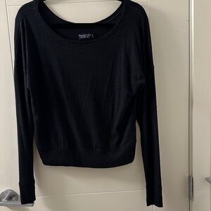Abercrombie & Fitch Black Cozy Knit Top